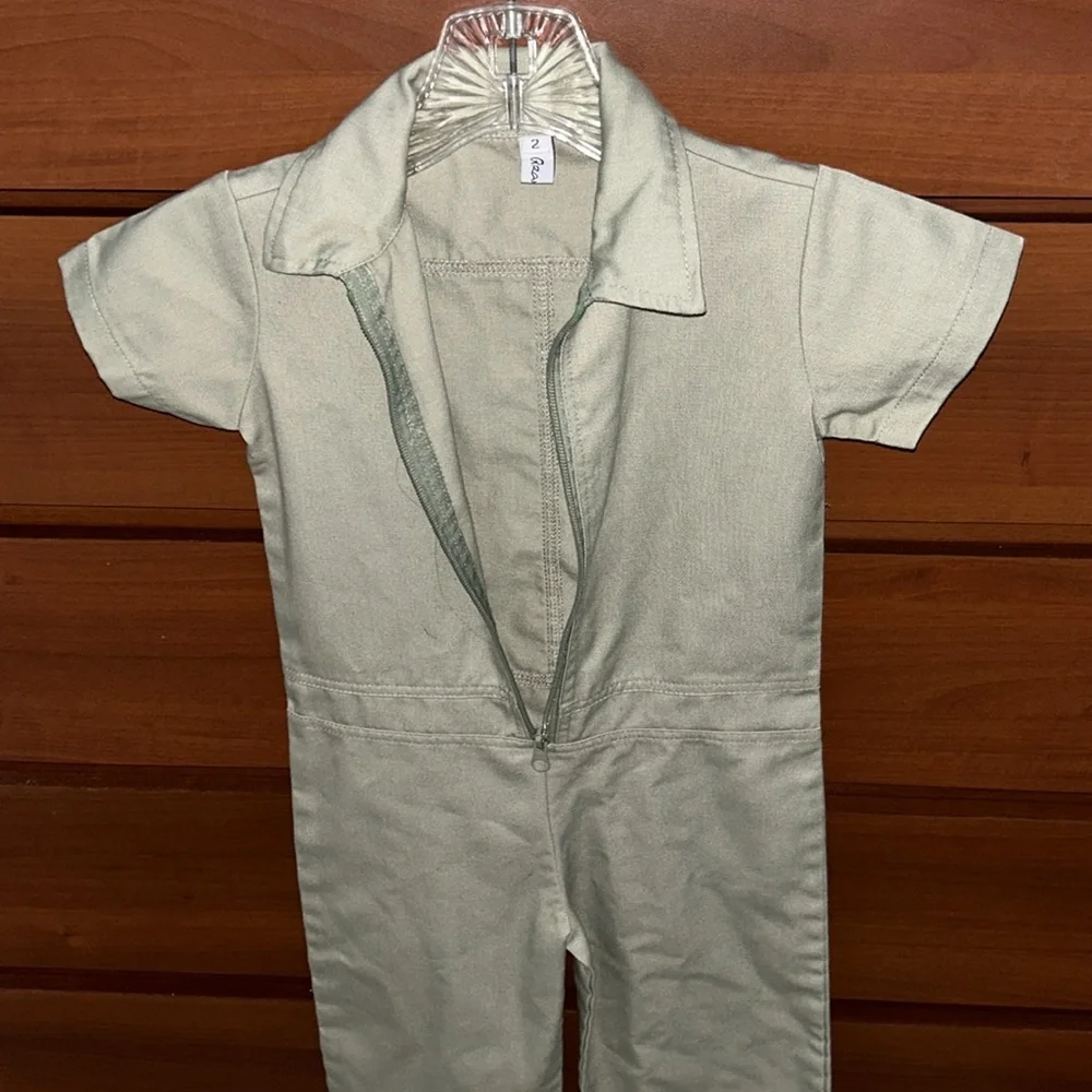 Kids Unisex Utility Onesie / Romper with Short Sleeves Size 2
